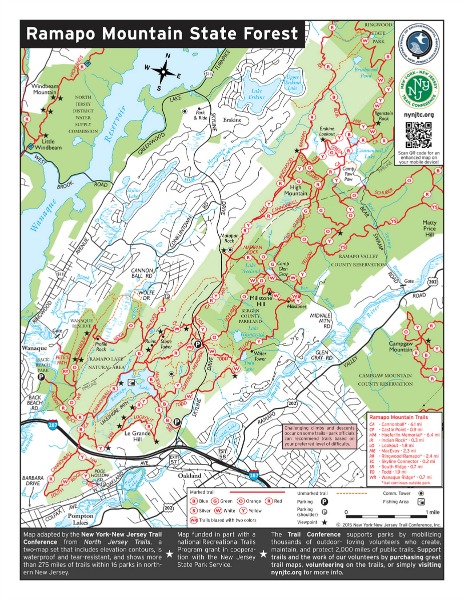 New Maps Cover 15 Northern NJ State Parks | New York-New Jersey Trail ...